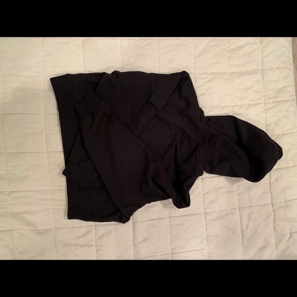 Cropped Black Hoodie w/ Arm Pocket - Picture 7 of 7